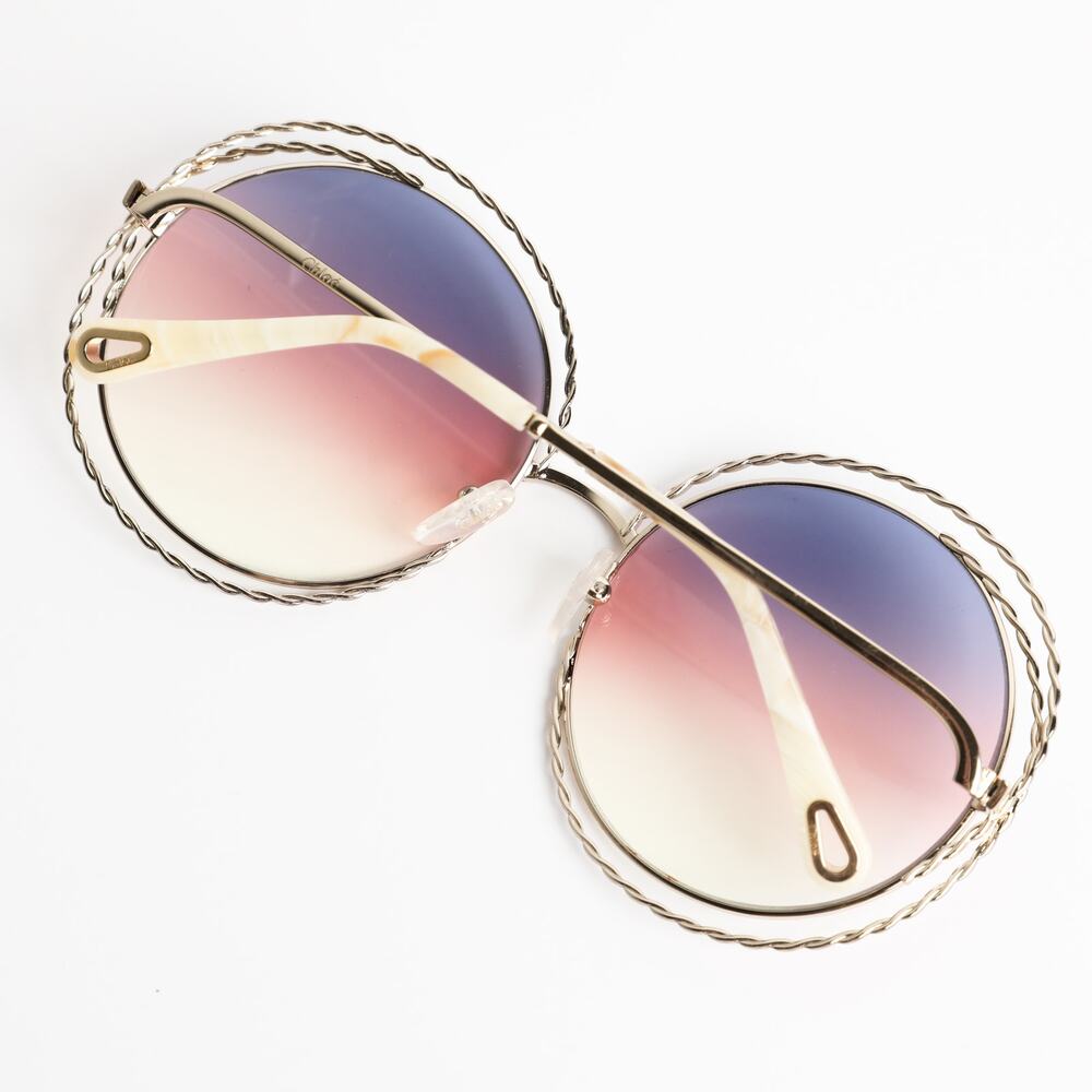 CHLOÉ Carlina Torsade Oversized Round Sunglasses - Picture 3 of 10